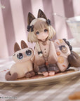 Decorated Life Collection PVC Statue Tea Time Cats x Siamese Cat Azuki-san Friendship Collaboration Exclusive Set 18 cm