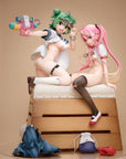 Poyoyon Rock Artwork Collection PVC Statue 1/5.5 Midori & Pink Sukumizu 28 cm