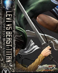 Attack on Titan Ultimate Premium Masterline Series Statue 1/4 Levi Versus Beast Titan Bonus Version 73 cm