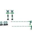 Original Character 1/80 Plastic Model Kit 1/80 Railway Crossing (Green×Blue) 5 cm