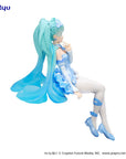 Hatsune Miku Noodle Stopper PVC Statue Flower Fairy Nemophila Pail Blue Color Ver. 15 cm