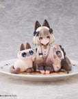 Decorated Life Collection PVC Statue Tea Time Cats x Siamese Cat Azuki-san Friendship Collaboration Exclusive Set 18 cm