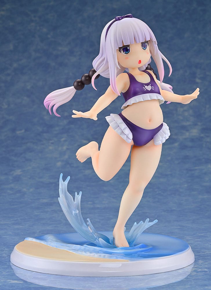 Miss Kobayashi's Dragon Maid PVC Statue 1/6 Kanna Kamui: Excited to Wear a Swimsuit at Home Ver. (Purple) 20 cm