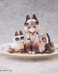 Decorated Life Collection PVC Statue Tea Time Cats x Siamese Cat Azuki-san Friendship Collaboration Exclusive Set 18 cm