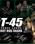 Fallout FigZero Action Figure 1/6 T-45 Hot Rod Shark Power Armor 37 cm