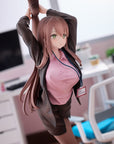 Original Character PVC Statue 1/4 OL-chan Who Doesn't Want to Go to Work Pink Ver. Deluxe Edition 26 cm