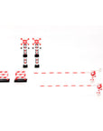 Original Character 1/80 Plastic Model Kit 1/80 Railway Crossing (Red×White) 5 cm