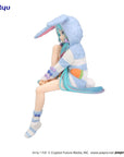 Hatsune Miku Noodle Stopper PVC Statue Hatsune Miku Rabbit Ear Hood Pajama Blue Color Ver. 14 cm