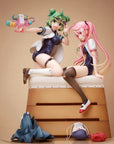 Poyoyon Rock Artwork Collection PVC Statue 1/5.5 Midori & Pink Sukumizu 28 cm