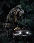 Jurassic Park Demi Art Scale Statue 1/20 T-Rex Chase 30 cm