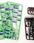 Original Character 1/80 Plastic Model Kit 1/80 Railway Crossing (Green×Blue) 5 cm