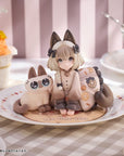 Decorated Life Collection PVC Statue Tea Time Cats x Siamese Cat Azuki-san Friendship Collaboration Exclusive Set 18 cm