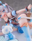 Original Character Statue 1/6 Blue Panda Coffee by Henriita 19 cm