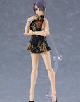 Original Character Figma Action Figure Female Body (Mika) Mini Skirt Chinese Dress Outfit (Black) 13 cm