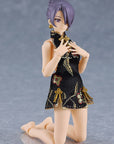Original Character Figma Action Figure Female Body (Mika) Mini Skirt Chinese Dress Outfit (Black) 13 cm