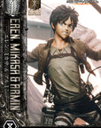 Attack on Titan Ultimate Premium Masterline Statue Eren, Mikasa, & Armin Deluxe Bonus Version 72 cm