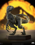 Jurassic World Icons Statue Velociraptor B Blue 7 cm