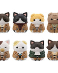 Attack on Titan Mega Cat Project Trading Figure 3 cm Gathering Scout Regiment danyan! Assortment (8)