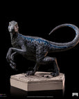 Jurassic World Icons Statue Velociraptor B Blue 7 cm
