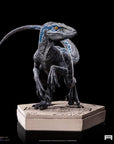 Jurassic World Icons Statue Velociraptor B Blue 7 cm