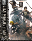 Attack on Titan Ultimate Premium Masterline Statue Eren, Mikasa, & Armin Deluxe Bonus Version 72 cm