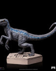 Jurassic World Icons Statue Velociraptor B Blue 7 cm