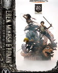 Attack on Titan Ultimate Premium Masterline Statue Eren, Mikasa, & Armin Deluxe Bonus Version 72 cm