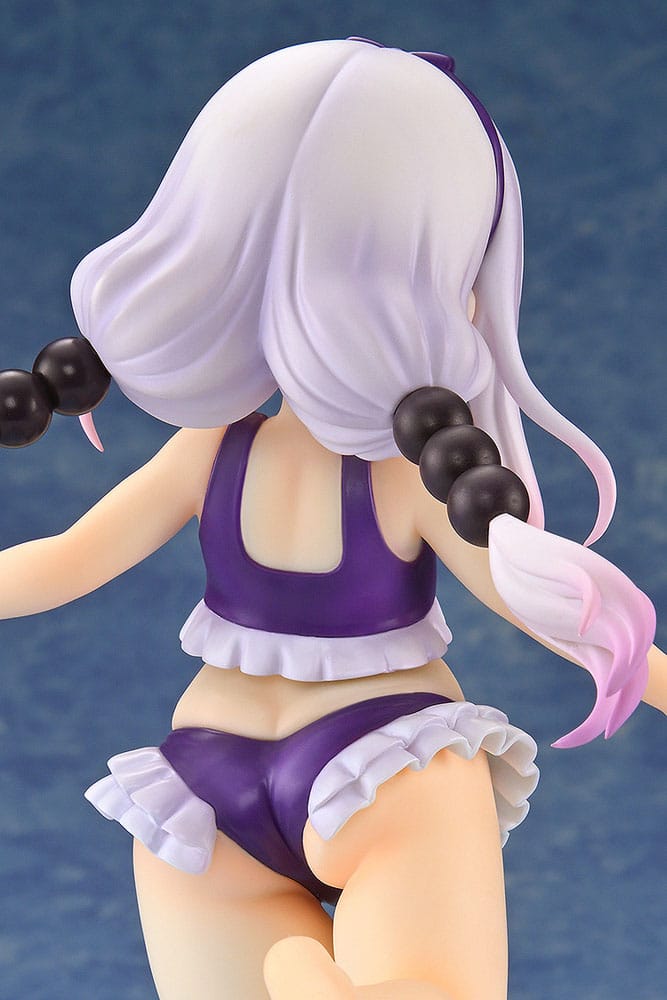 Miss Kobayashi&#39;s Dragon Maid PVC Statue 1/6 Kanna Kamui: Excited to Wear a Swimsuit at Home Ver. (Purple) 20 cm