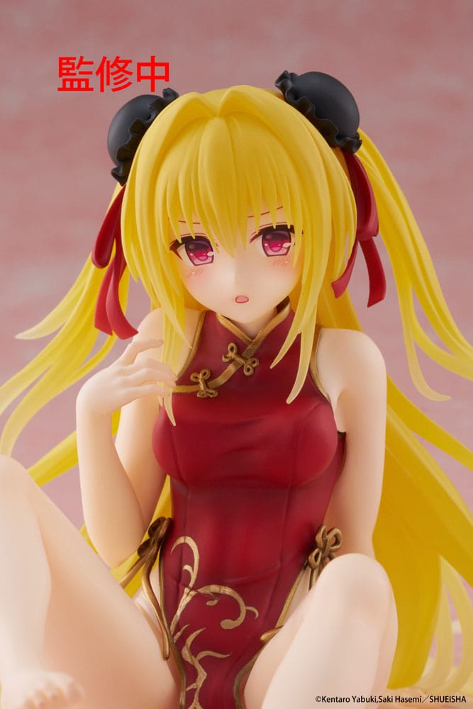To Love Ru Darkness PVC Statue Desktop Cute Figure Golden Darkness (Chinese Dress Ver.) 13 cm