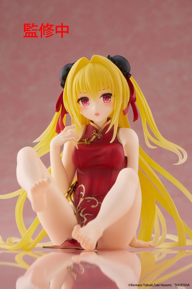 To Love Ru Darkness PVC Statue Desktop Cute Figure Golden Darkness (Chinese Dress Ver.) 13 cm