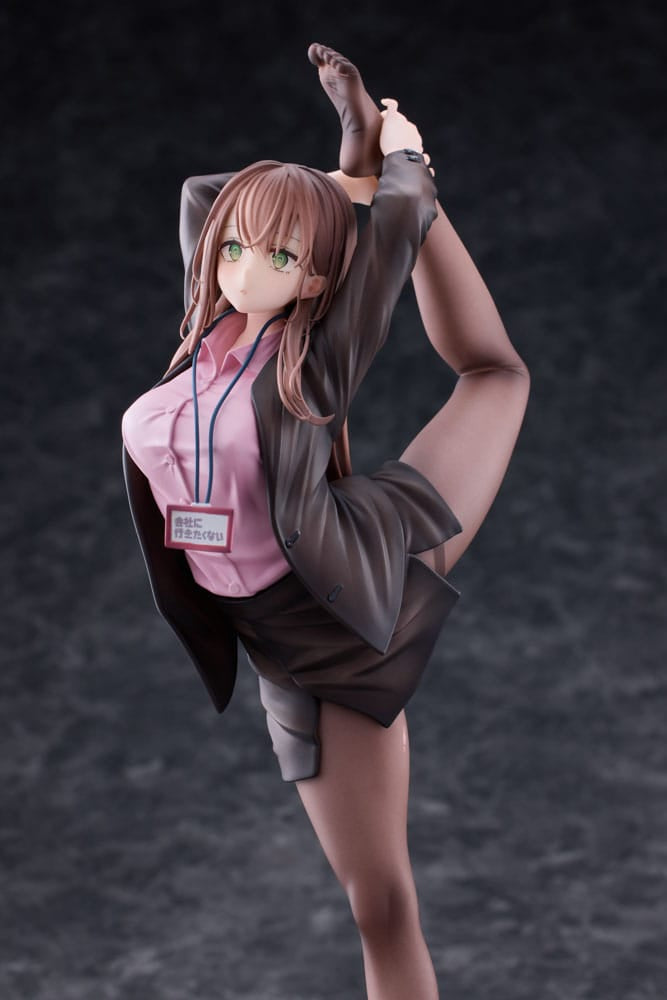 Original Character PVC Statue 1/4 OL-chan Who Doesn&#39;t Want to Go to Work Pink Ver. Deluxe Edition 26 cm