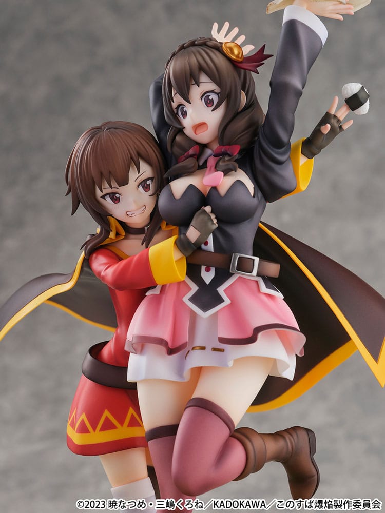 Konosuba: God&#39;s Blessing on This Wonderful World! SHIBUYA SCRAMBLE FIGURE PVC Statue 1/6 Megumin &amp; Yunyun Futari wa Otomodachi Ver. 26 cm