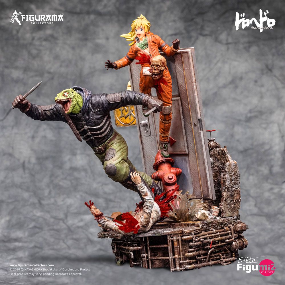 Dorohedoro Elite FigumiZ Diorama 1/8 Caiman &amp; Nikaido 37 cm