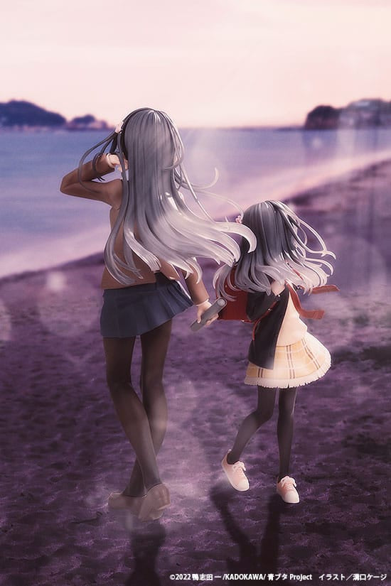 Rascal Does Not Dream of a Knapsack Kid PVC Statue Mai Sakurajima High School Graduation Ver. &amp; Knapsack Kid 19 cm