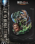 Attack on Titan Ultimate Premium Masterline Series Statue 1/4 Levi Versus Beast Titan Bonus Version 73 cm
