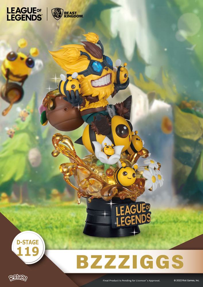 League of Legends D-Stage PVC Diorama Set Beemo &amp; BZZZiggs 15 cm