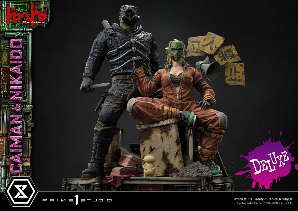 Dorohedoro Statue 1/4 Caiman &amp; Nikaido Deluxe Version 66 cm