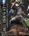 Attack on Titan Ultimate Premium Masterline Series Statue 1/4 Levi Versus Beast Titan Bonus Version 73 cm