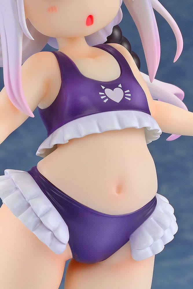 Miss Kobayashi&#39;s Dragon Maid PVC Statue 1/6 Kanna Kamui: Excited to Wear a Swimsuit at Home Ver. (Purple) 20 cm