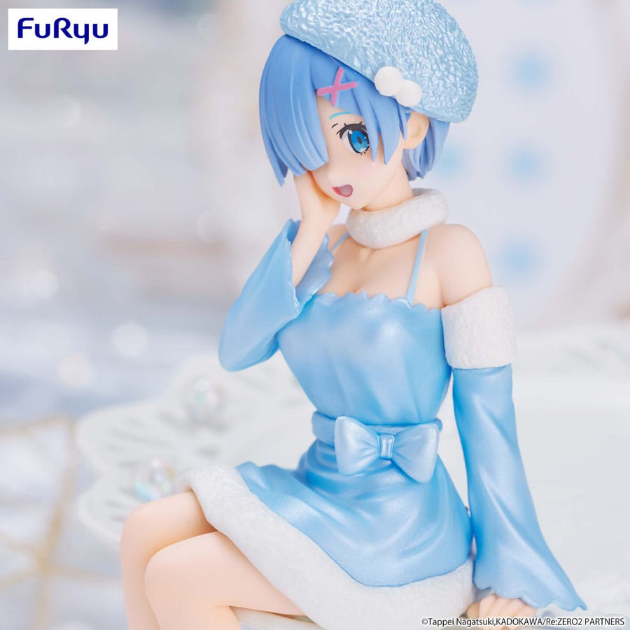 Re:Zero Starting Life in Another World Noodle Stopper PVC Statue Rem Snow Princess Pearl Color Ver. 14 cm