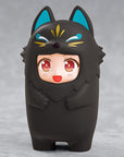 Nendoroid More Kigurumi Face Parts Case for Nendoroid Figures Black Kitsune 10 cm