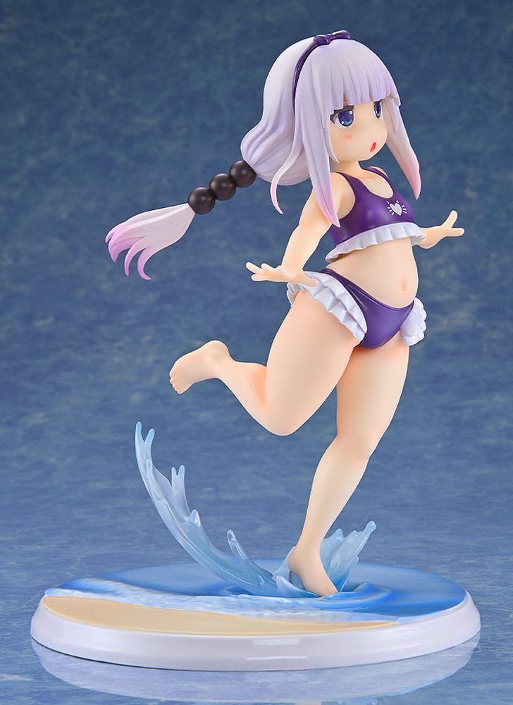 Miss Kobayashi&#39;s Dragon Maid PVC Statue 1/6 Kanna Kamui: Excited to Wear a Swimsuit at Home Ver. (Purple) 20 cm
