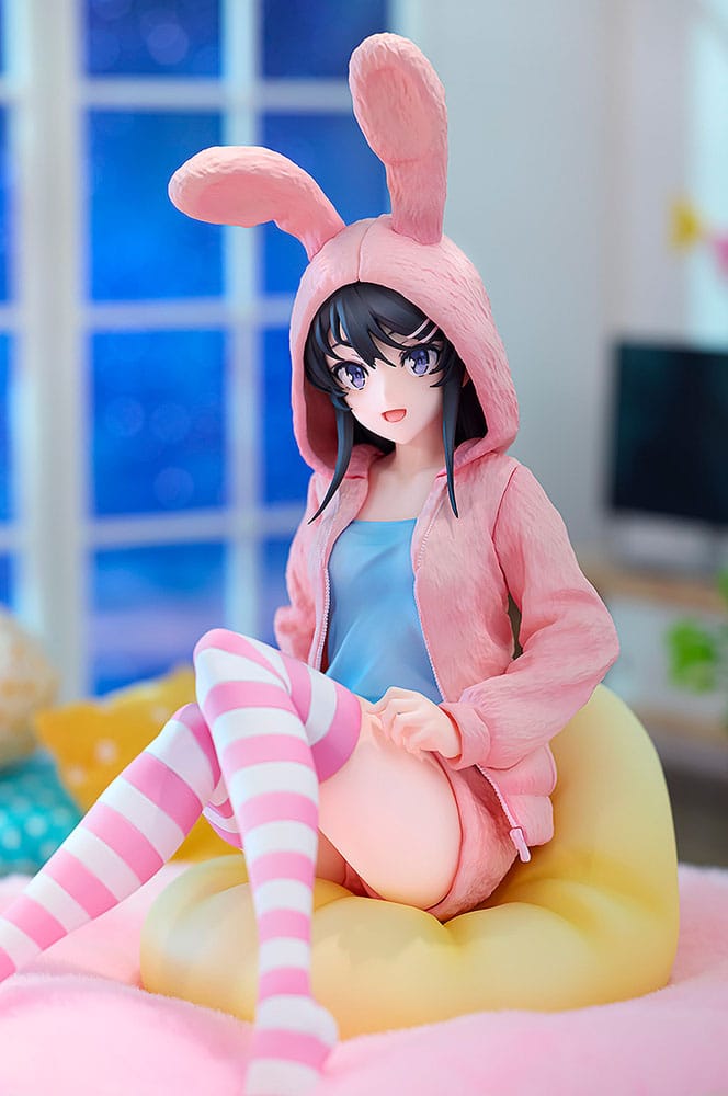 Rascal Does Not Dream of a Knapsack Kid PVC Statue 1/7 Mai Sakurajima Hoodie Look Rabbit Ears Ver. Popular Edition 18 cm