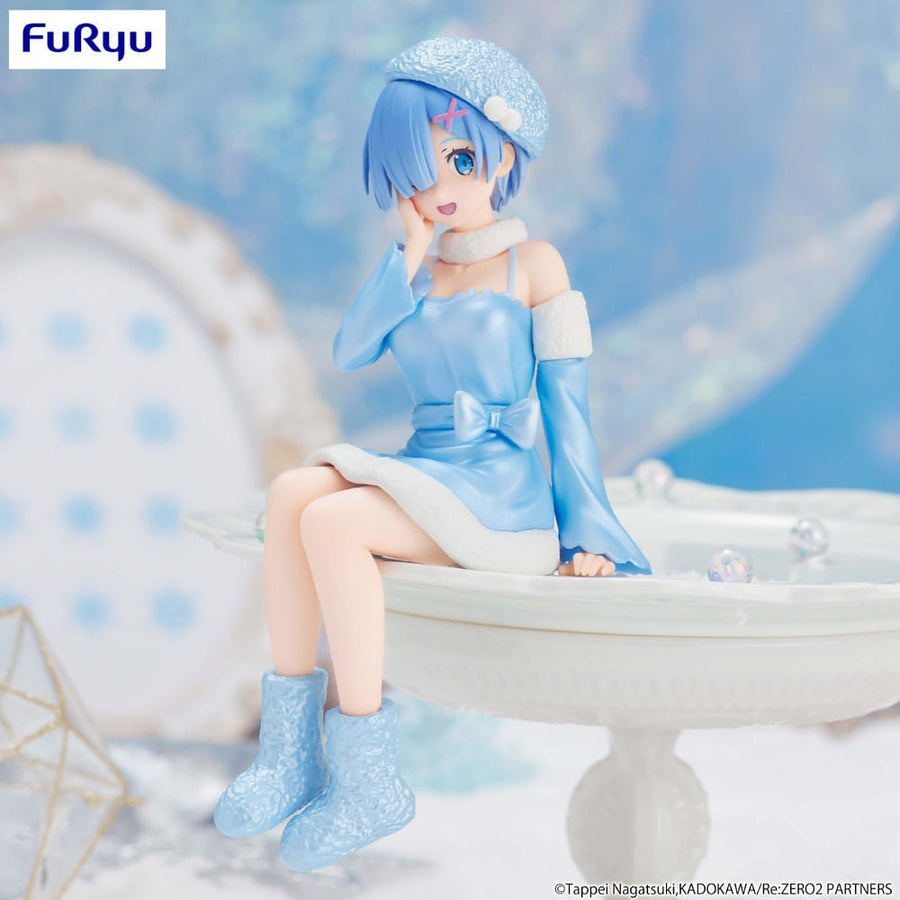 Re:Zero Starting Life in Another World Noodle Stopper PVC Statue Rem Snow Princess Pearl Color Ver. 14 cm