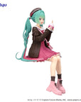 Hatsune Miku Noodle Stopper PVC Statue Autumn Date Pink Color Ver. 14 cm