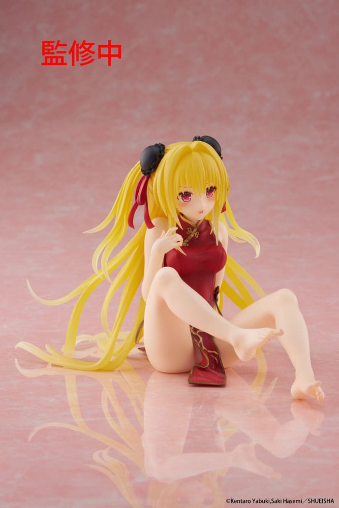 To Love Ru Darkness PVC Statue Desktop Cute Figure Golden Darkness (Chinese Dress Ver.) 13 cm