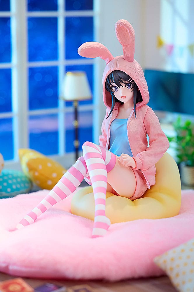 Rascal Does Not Dream of a Knapsack Kid PVC Statue 1/7 Mai Sakurajima Hoodie Look Rabbit Ears Ver. Popular Edition 18 cm