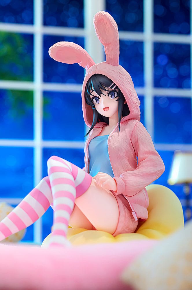 Rascal Does Not Dream of a Knapsack Kid PVC Statue 1/7 Mai Sakurajima Hoodie Look Rabbit Ears Ver. Popular Edition 18 cm