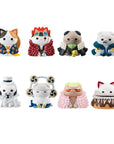 One Piece Mega Cat Project Trading Figure 8-Pack NyanPieceNyan! Ver. Luffy with Rivals 3 cm