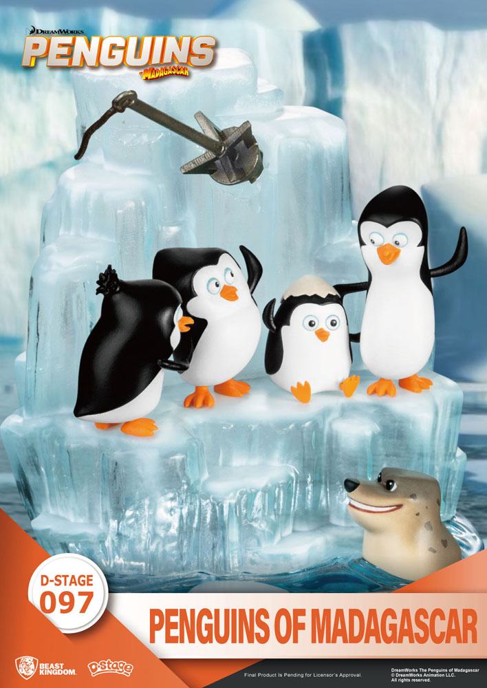 Penguins of Madagascar D-Stage PVC Diorama Skipper, Kowalski, Private &amp; Rico 14 cm